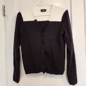 Kate Spade Xs Top Cardigan Sweater Vneck Button Down Colorblock